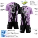 Lines Light Black-White Custom Purple Soccer Uniform Jersey Sublimation Sports Lines Light Black-White Custom Purple Soccer Uniform Jersey Sublimation Sports