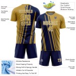 Soccer Navy-White Sublimation Lines Gold Jersey Old Sports Custom Uniform Soccer Navy-White Sublimation Lines Gold Jersey Old Sports Custom Uniform