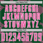 Sports Green Sublimation Pink-White Jersey Custom Soccer Uniform Lines Curve Sports Green Sublimation Pink-White Jersey Custom Soccer Uniform Lines Curve
