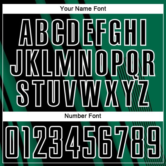 Black-White Kelly Sublimation Green Soccer Lines Sports Custom Uniform Jersey Black-White Kelly Sublimation Green Soccer Lines Sports Custom Uniform Jersey