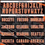 Jersey Uniform Black Sports Custom Sublimation Soccer Lines Orange-White