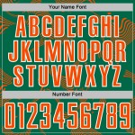 Sports Custom Uniform Lines Green Curve Kelly Orange-White Jersey Sublimation Soccer Sports Custom Uniform Lines Green Curve Kelly Orange-White Jersey Sublimation Soccer