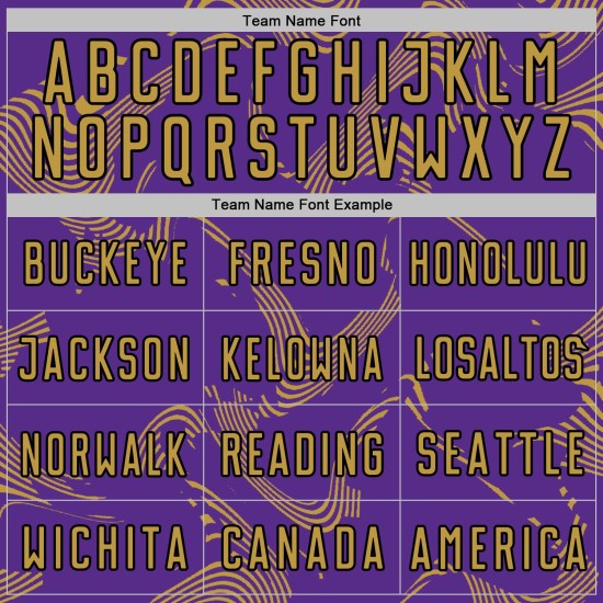 Gold-Black Sports Uniform Old Curve Purple Soccer Jersey Sublimation Lines Custom