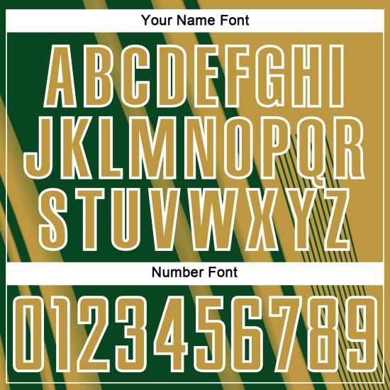 Jersey Uniform Soccer Custom Green-White Old Gold Lines Sublimation Sports Jersey Uniform Soccer Custom Green-White Old Gold Lines Sublimation Sports