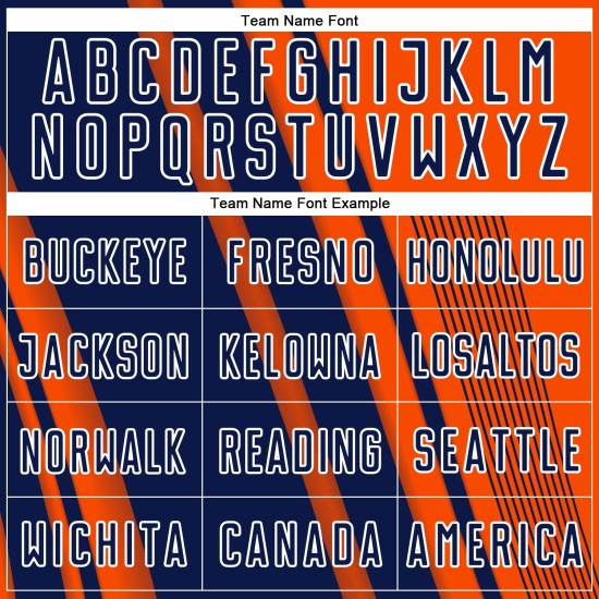 Sublimation Orange Lines Uniform Soccer Custom Sports Jersey Navy-White Sublimation Orange Lines Uniform Soccer Custom Sports Jersey Navy-White