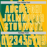 Gold Kelly Sports Soccer Sublimation Custom Uniform Lines Jersey Green-White Gold Kelly Sports Soccer Sublimation Custom Uniform Lines Jersey Green-White