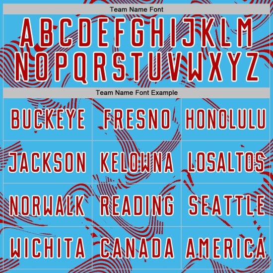 Jersey Curve Red-White Lines Sublimation Uniform Soccer Blue Sports Sky Custom