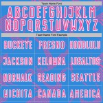 Lines Soccer Curve Jersey Uniform Blue Custom Sports Pink-White Powder Sublimation Lines Soccer Curve Jersey Uniform Blue Custom Sports Pink-White Powder Sublimation