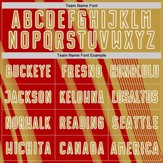 Soccer Custom Sublimation Gold Old Red-White Uniform Jersey Sports Lines Soccer Custom Sublimation Gold Old Red-White Uniform Jersey Sports Lines