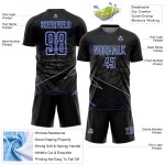Uniform Lines Royal-White Sports Soccer Sublimation Black Jersey Custom