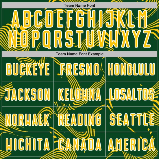 Jersey Curve Lines Uniform Green Sports Custom Soccer Sublimation Yellow-White