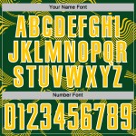 Jersey Curve Lines Uniform Green Sports Custom Soccer Sublimation Yellow-White