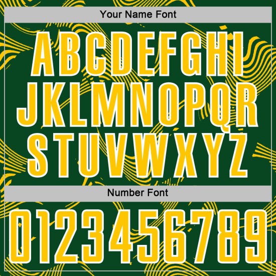 Jersey Curve Lines Uniform Green Sports Custom Soccer Sublimation Yellow-White