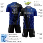 Lines Sublimation Jersey Royal Custom Uniform Black-White Soccer Sports Lines Sublimation Jersey Royal Custom Uniform Black-White Soccer Sports