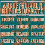 Orange-White Sublimation Sports Curve Lines Custom Jersey Teal Uniform Soccer Orange-White Sublimation Sports Curve Lines Custom Jersey Teal Uniform Soccer