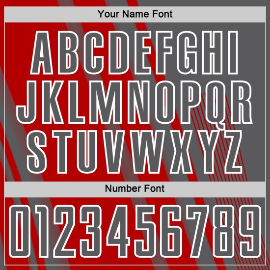 Uniform Custom Jersey Gray Sublimation Soccer Steel Red-White Lines Sports Uniform Custom Jersey Gray Sublimation Soccer Steel Red-White Lines Sports