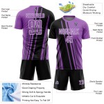 Jersey Custom Lines Uniform Purple Sublimation Medium Black-White Sports Soccer