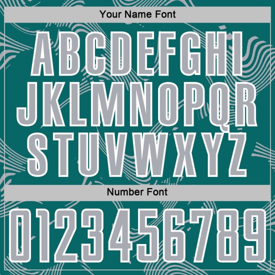 Curve Sports Sublimation Teal Jersey Gray-White Lines Soccer Custom Uniform