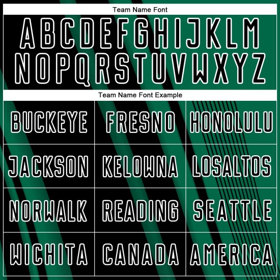 Black-White Kelly Sublimation Green Soccer Lines Sports Custom Uniform Jersey Black-White Kelly Sublimation Green Soccer Lines Sports Custom Uniform Jersey