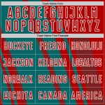 Teal-White Custom Lines Jersey Sublimation Sports Red Uniform Soccer Teal-White Custom Lines Jersey Sublimation Sports Red Uniform Soccer