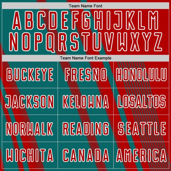 Teal-White Custom Lines Jersey Sublimation Sports Red Uniform Soccer Teal-White Custom Lines Jersey Sublimation Sports Red Uniform Soccer