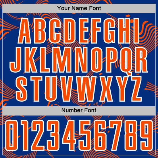 Custom Sports Soccer Orange-White Jersey Uniform Curve Royal Sublimation Lines Custom Sports Soccer Orange-White Jersey Uniform Curve Royal Sublimation Lines