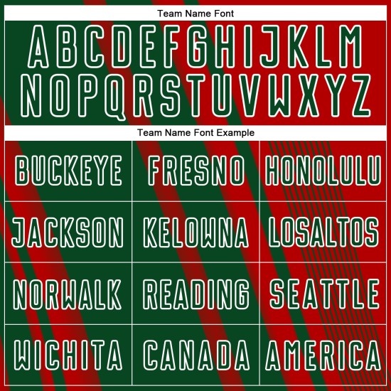 Soccer Jersey Custom Uniform Sublimation Green-White Red Sports Lines Soccer Jersey Custom Uniform Sublimation Green-White Red Sports Lines