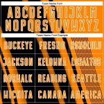 Uniform Orange Jersey Sublimation Lines Custom Bay Sports Soccer Black-White