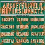 Sports Custom Uniform Lines Green Curve Kelly Orange-White Jersey Sublimation Soccer Sports Custom Uniform Lines Green Curve Kelly Orange-White Jersey Sublimation Soccer