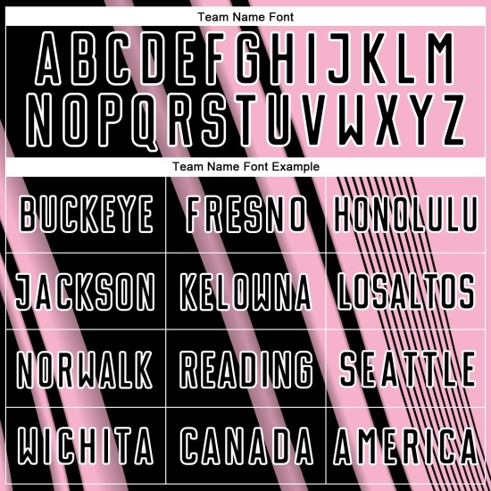 Jersey Black-White Light Uniform Sublimation Custom Pink Lines Soccer Sports