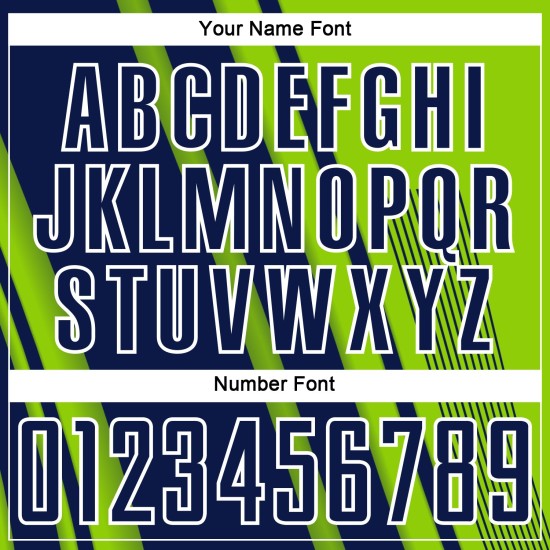 Navy-White Sports Uniform Soccer Neon Jersey Sublimation Lines Custom Green Navy-White Sports Uniform Soccer Neon Jersey Sublimation Lines Custom Green