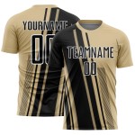 Sports Uniform Lines Vegas Jersey Soccer Sublimation Gold Black-White Custom