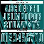 Custom Sports Soccer Teal Lines Jersey Uniform Black-White Sublimation