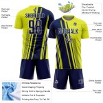 Lines Yellow Neon Soccer Jersey Sports Navy-White Sublimation Custom Uniform Lines Yellow Neon Soccer Jersey Sports Navy-White Sublimation Custom Uniform