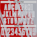 Custom Gray Sports Soccer Jersey Lines Uniform Red-White Sublimation Custom Gray Sports Soccer Jersey Lines Uniform Red-White Sublimation