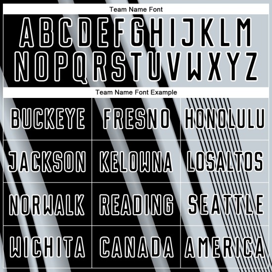 Black-White Sublimation Custom Lines Silver Sports Jersey Uniform Soccer Black-White Sublimation Custom Lines Silver Sports Jersey Uniform Soccer