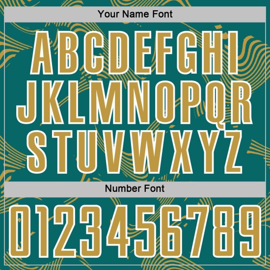 Old Lines Soccer Custom Sports Teal Jersey Sublimation Gold-White Curve Uniform Old Lines Soccer Custom Sports Teal Jersey Sublimation Gold-White Curve Uniform