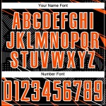 Jersey Uniform Black Sports Custom Sublimation Soccer Lines Orange-White