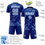 Custom Lines Jersey Sublimation Light Blue-White Sports Royal Curve Uniform Soccer