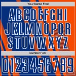 Sublimation Soccer Royal-White Orange Lines Jersey Custom Uniform Sports Sublimation Soccer Royal-White Orange Lines Jersey Custom Uniform Sports