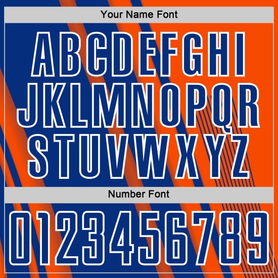 Sublimation Soccer Royal-White Orange Lines Jersey Custom Uniform Sports Sublimation Soccer Royal-White Orange Lines Jersey Custom Uniform Sports