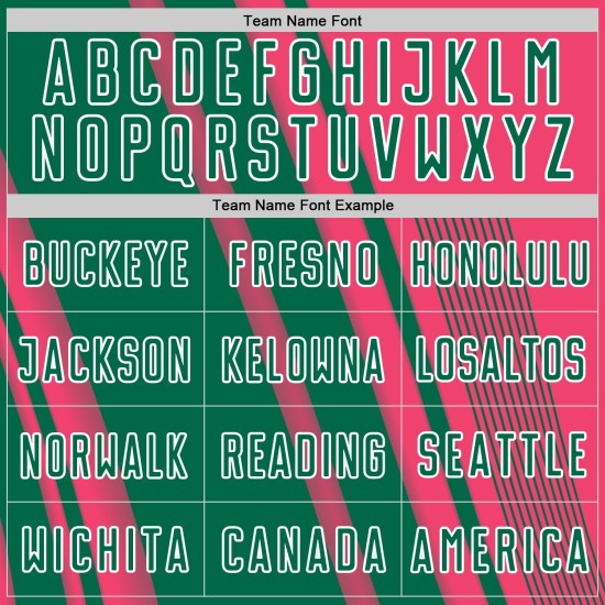 Sports Custom Kelly Pink Green-White Lines Neon Sublimation Jersey Soccer Uniform Sports Custom Kelly Pink Green-White Lines Neon Sublimation Jersey Soccer Uniform