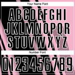 Jersey Black-White Light Uniform Sublimation Custom Pink Lines Soccer Sports