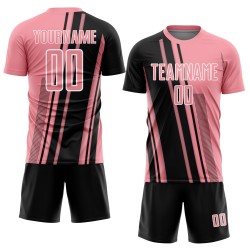 Uniform Custom Jersey Black-White Soccer Lines Sports Pink Sublimation Medium Uniform Custom Jersey Black-White Soccer Lines Sports Pink Sublimation Medium