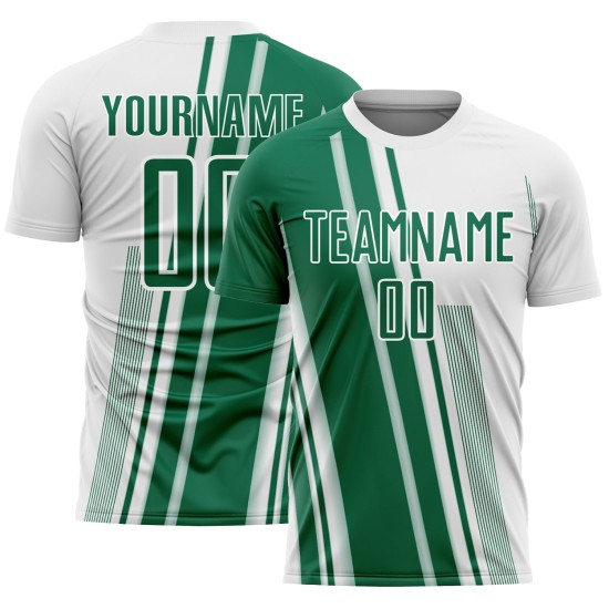 Uniform Lines Custom Kelly Jersey Green Sports Soccer White Sublimation Uniform Lines Custom Kelly Jersey Green Sports Soccer White Sublimation