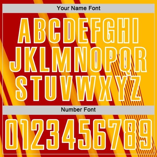 Sports Jersey Sublimation Lines Soccer Custom Gold Red-White Uniform Sports Jersey Sublimation Lines Soccer Custom Gold Red-White Uniform