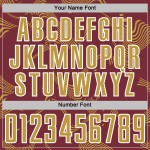 Uniform Sports Gold-White Custom Sublimation Burgundy Lines Soccer Curve Old Jersey Uniform Sports Gold-White Custom Sublimation Burgundy Lines Soccer Curve Old Jersey